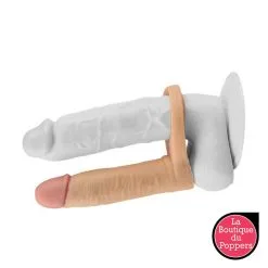 LBP - LRP Associes Double Gode Cockring - 12.5 X 2.9 Cm Flesh