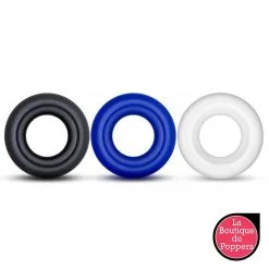 LBP - LRP Associes Lot 3 Cockrings Souples Noir Bleu Blanc